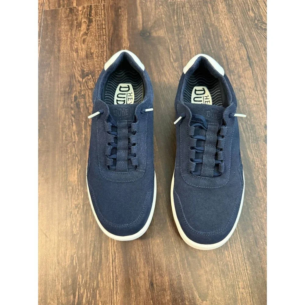 Hey Dude Men's Hudson M Suede Vintage Varsity Sneakers Shoes Men Sz 11 US 44 EU